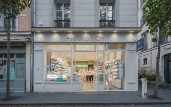 Façade d'une pharmacie à Savigny-le-Temple